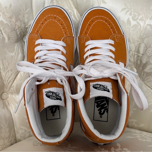Brand New Vans Suede SK8-Hi Tapered Shoes Desert Sun High Top Skater Sneakers - Picture 12 of 15
